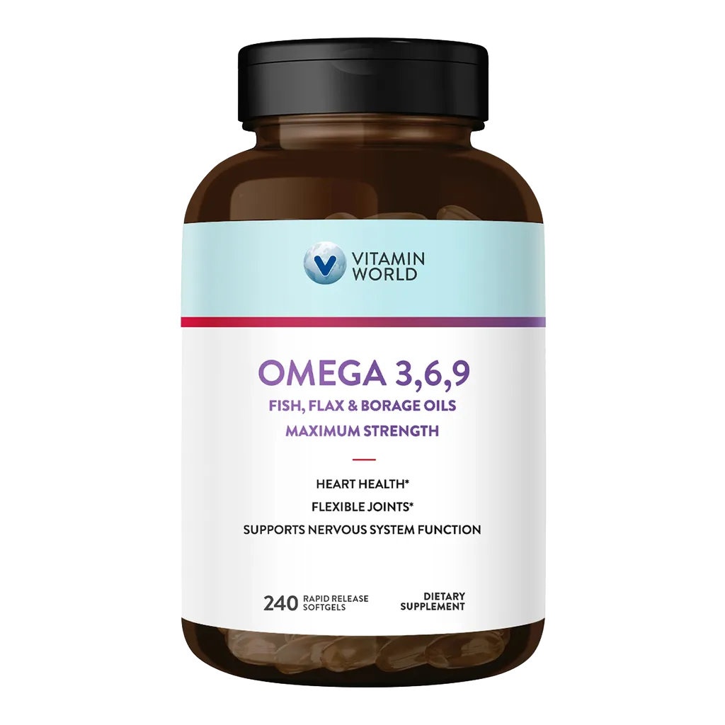Omega 3,6,9 Fish, Flax & Borage Oils 240ct Softgels