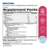Omega 3,6,9 Fish, Flax & Borage Oils 240ct Softgels – Supplement Facts
