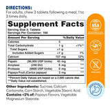 Papaya Enzyme Chewable 500ct Tablets – Supplement Facts