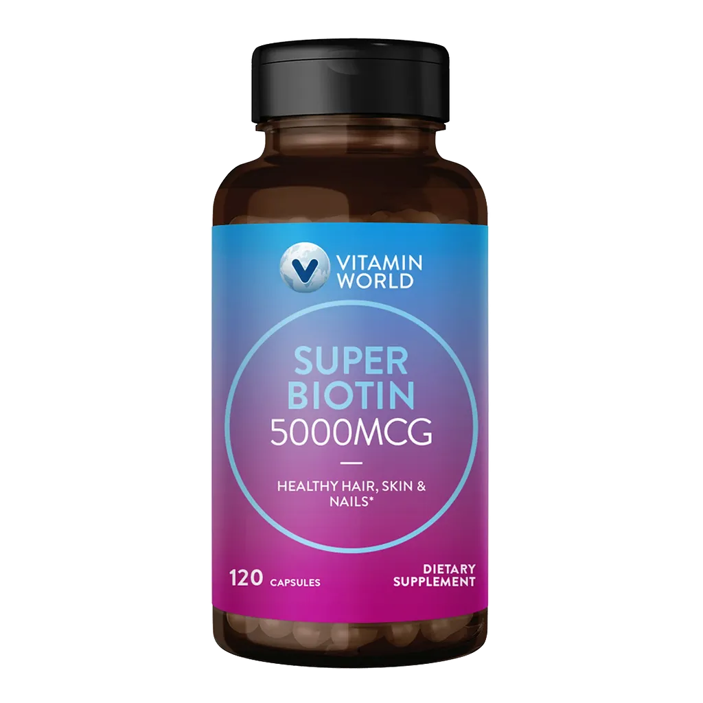 Super Biotin 5000mcg 120ct Capsules