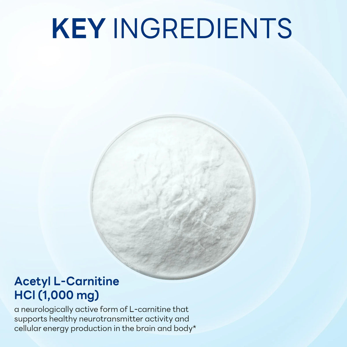 Acetyl L-Carnitine HCl 1000mg 60ct Capsules – view 3
