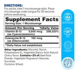 B-12 5000mcg Sublingual 60ct Microlozenges – Supplement Facts