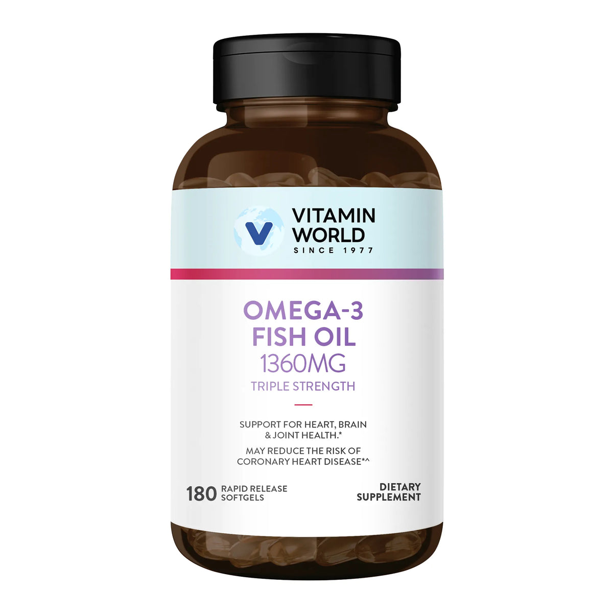 Omega-3 Fish Oil 1360mg Triple Strength 180ct Softgels