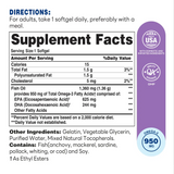 Omega-3 Fish Oil 1360mg Triple Strength 180ct Softgels – Supplement Facts