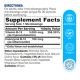 B-12 5000mcg Sublingual 120ct Microlozenges – Supplement Facts