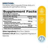 Herbal Lax 250ct Capsules – Supplement Facts