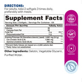 Evening Primrose Oil 1300mg 240ct Softgels – Supplement Facts