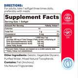 Omega-3 Fish Oil 1000mg 250ct Softgels – Supplement Facts