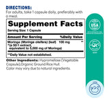 Moringa 5000mg 100ct Capsules – Supplement Facts