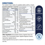 Ultra 360 Men's Multi 50 Plus 180ct Caplets – Supplement Facts