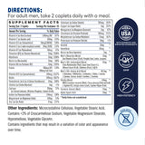Ultra 360 Men'S Multi 50 Plus 90ct Caplets – Supplement Facts