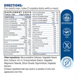 Ultra 360 Men's Multi Max 180ct Caplets – Supplement Facts
