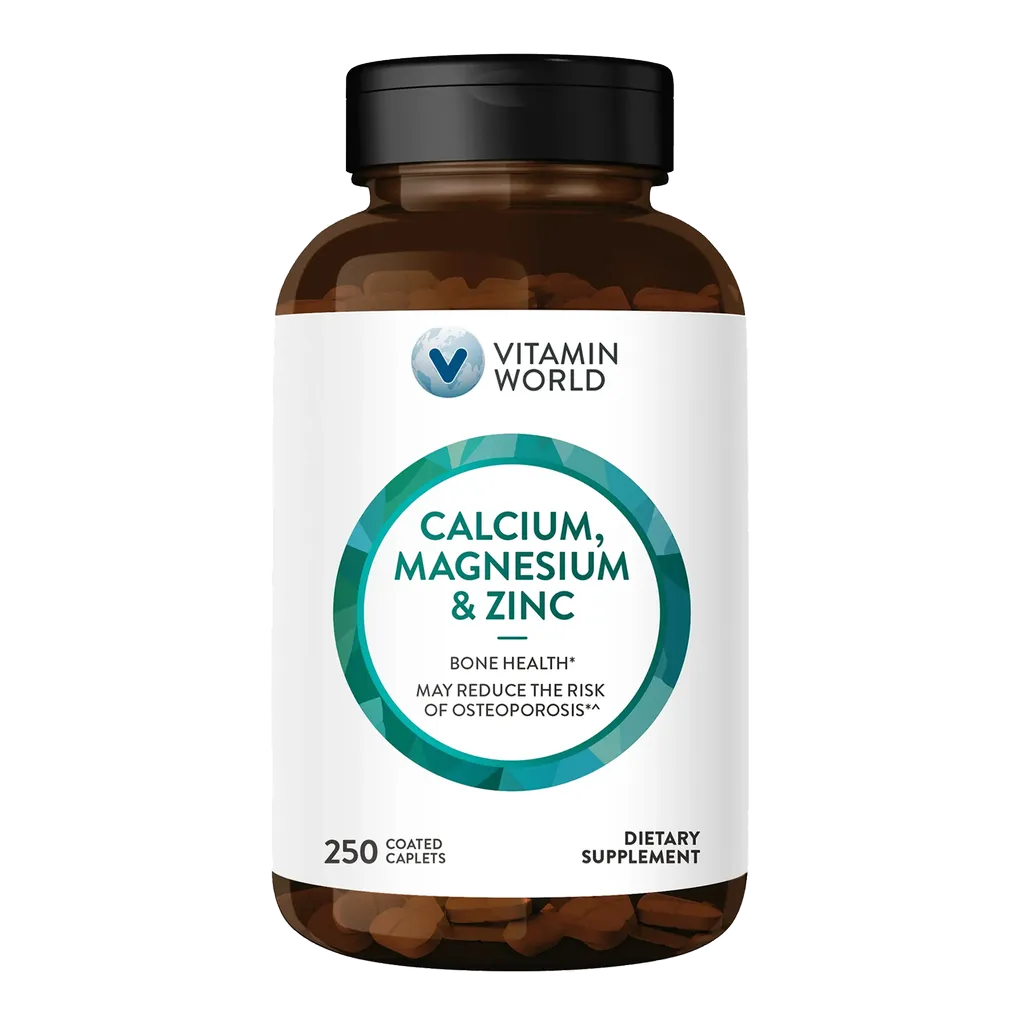 Calcium, Magnesium & Zinc 250ct Caplets