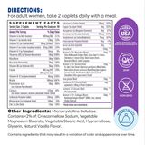Ultra 360 Women's Multi 50 Plus 180ct Caplets – Supplement Facts