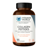 Collagen Peptides Type I & III Hydrolyzed Collagen W/ Vitamin C & Biotin 180ct Caplets