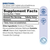 Melatonin 5mg Bi-Layered 60ct Tablets – Supplement Facts