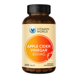Apple Cider Vinegar 600mg 200ct Tablets
