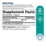 Echinacea 400mg 200ct Capsules – Supplement Facts