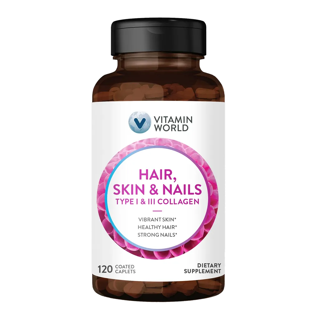 Hair, Skin & Nails  Type I & II Collagen 120ct Caplets
