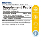 Immune Boost with Epicor 500mg 60ct Capsules – Supplement Facts