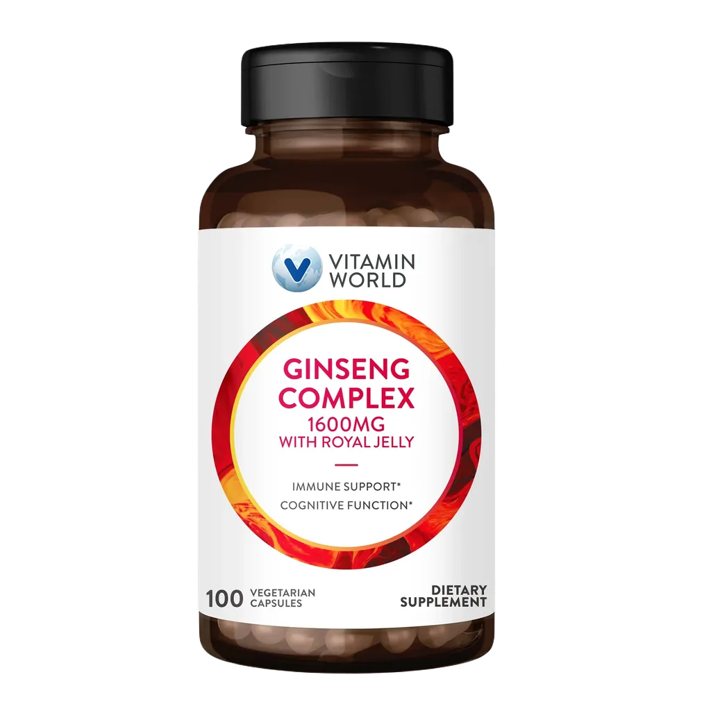 Ginseng Complex 1600mg with Royal Jelly 100ct Capsules