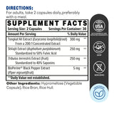 Tongkat Ali Complex 60ct Capsules – Supplement Facts
