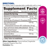 Menopause Support 60ct Capsules – Supplement Facts