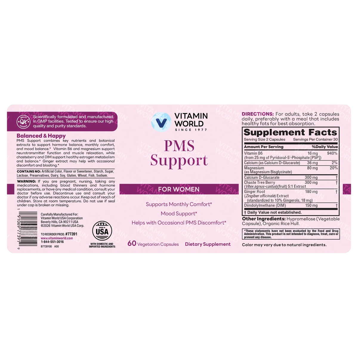 PMS Support 60ct Capsules – view 6