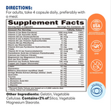 Advanced Vision Formula with Lutein 200ct Capsules – Supplement Facts