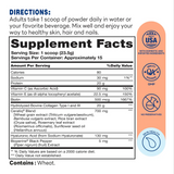 Collagen Peptides with Hyaluronic Acid & Ceramides with Ceratiq®) 354g Powder – Supplement Facts