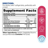 Cod Liver Oil 1000mg 120ct Softgels – Supplement Facts