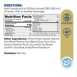 100% Whey Protein Isolate Vanilla Indulgence 670g Powder – Supplement Facts