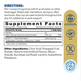 BCAA + Citrulline Fruit Punch 237g Powder – Supplement Facts
