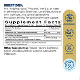BCAA+ Citrulline  Citrus Orange Lemonade 231g Powder – Supplement Facts