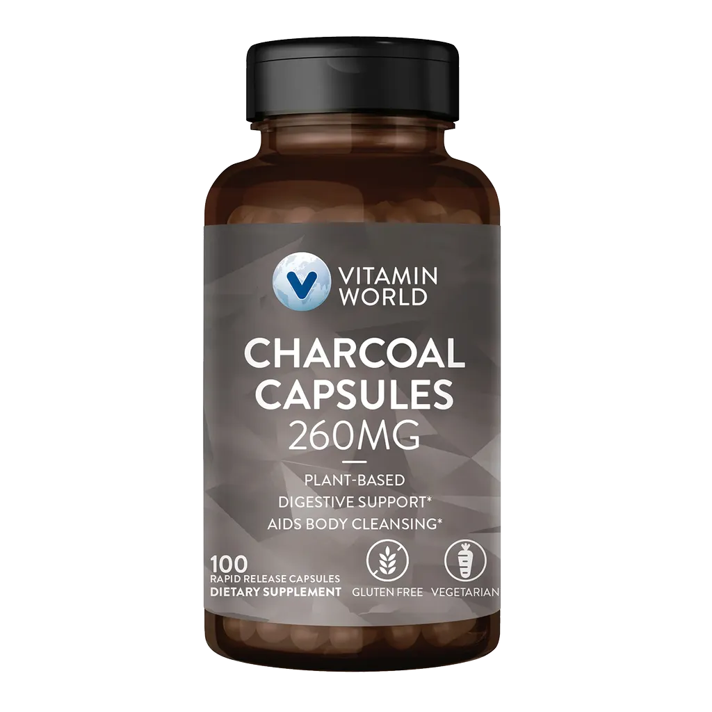 Charcoal Capsules 260mg 100ct Capsules