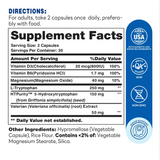 NeuroClear™ Mood Up Stress Down 60ct Capsules – Supplement Facts