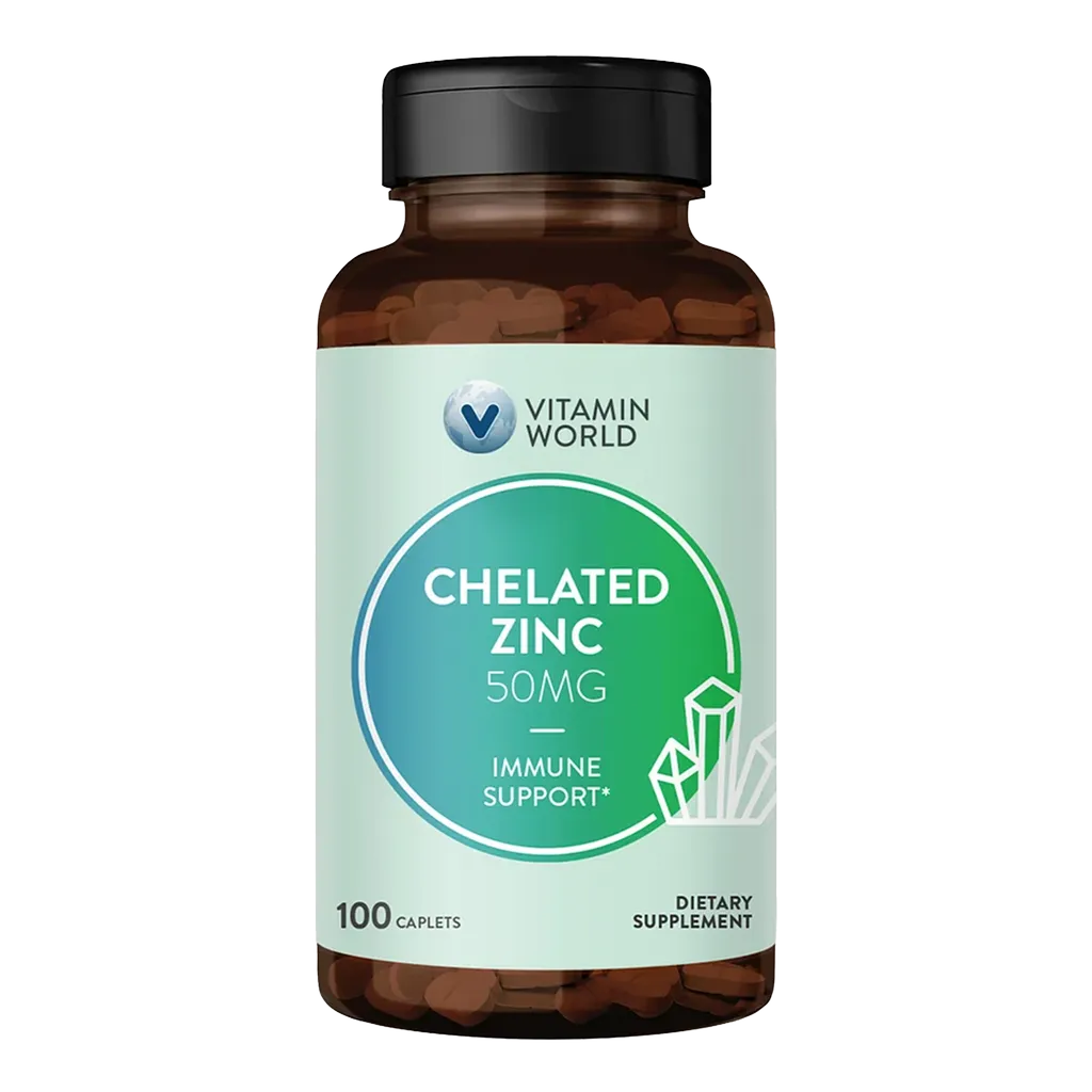 Chelated Zinc 50mg 100ct Caplets