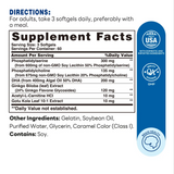 NeuroClear™ Gold 180ct Softgels – Supplement Facts