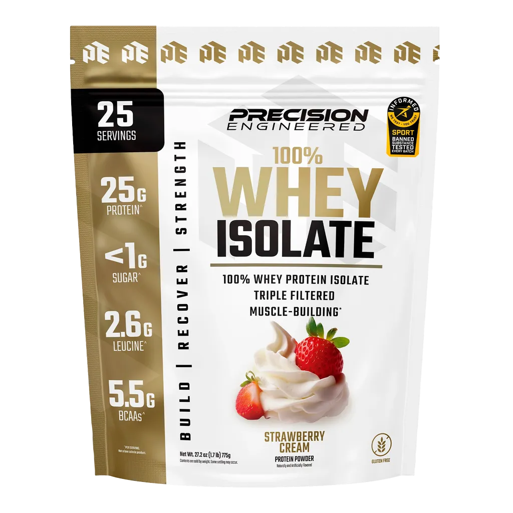 100% Whey Protein Isolate Strawberry Cream 775g Powder