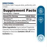 NeuroClear™ Phosphatidylserine 300mg 60ct Capsules – Supplement Facts