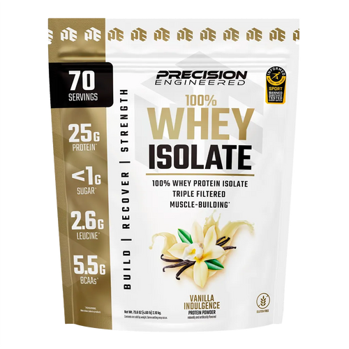 Whey Protein Isolate Vanilla - 70 Servings - 100% Whey Protein Isolate, Triple Filtered, Muscle-building