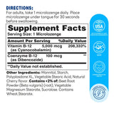 B-12 Sublingual Microlozenges 5000mcg  Tablet | 120ct - Supplement Facts