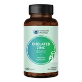 Chelated Zinc 50 mg. - 100 Caplets - Immune Support