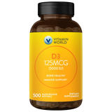 Mega Potency Vitamin D3 - 500 Softgels - Elevate Your Mood and Boost the Immune System
