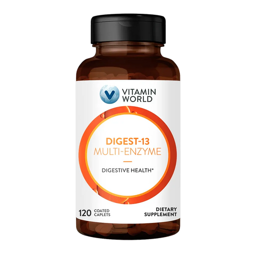 Maximum Strength Digest-13 Multi-Enzyme - 120 Caplets - For Digestive Health