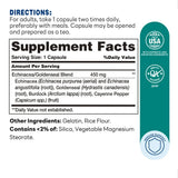 Echinacea & Goldenseal Complex 100 Rapid Release Capsules - Immune Support - Supplement Facts