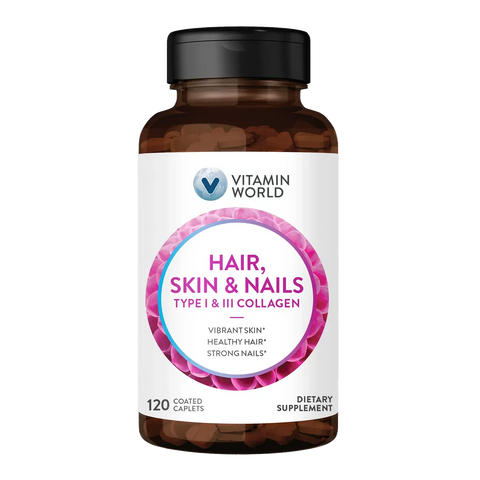 Hair, Skin & Nails  Type I & II Collagen 120ct Caplets