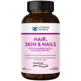 Hair, Skin & Nails with Verisol Collagen Peptides & Hyaluronic Acid 90ct Tablets