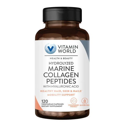 Hydrolyzed Marine Collagen Peptides with Hyaluronic Acid 120ct Capsules