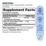 Magnesium Glycinate  Capsule | 90ct - Supplement Facts